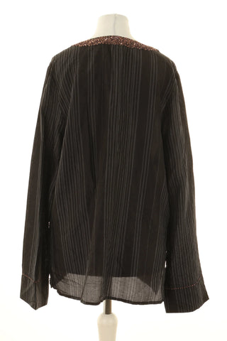 Bluse Streifen 100% Seide