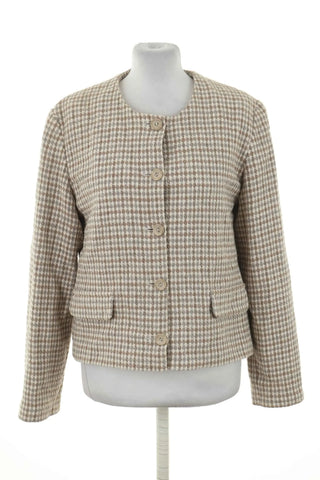 Jackett mit Muster 10% Wolle