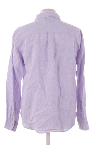 Violette Bluse aus 100 % Leinen