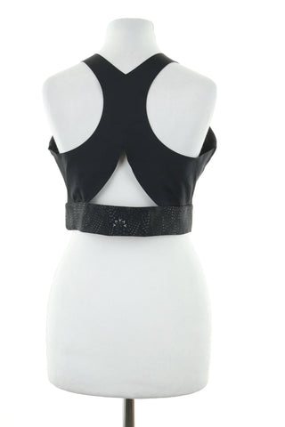 Schwarzes Sporttop mit Muster