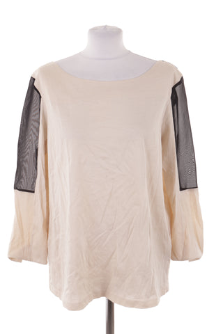 Beigefarbene Bluse
