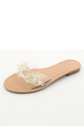 Beige Pantoletten