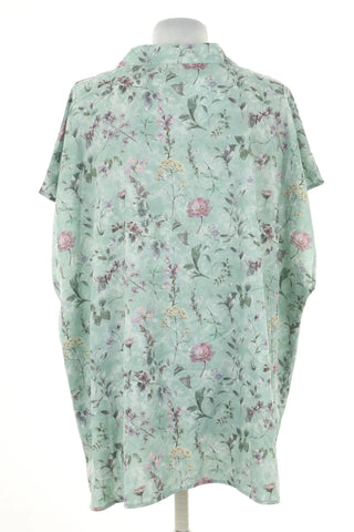 Grüne Bluse mit Blumenmuster