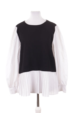 Schwarz-weiße Bluse