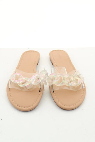 Beige Pantoletten