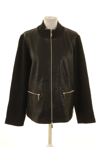 Schwarze Jacke 30% Wolle