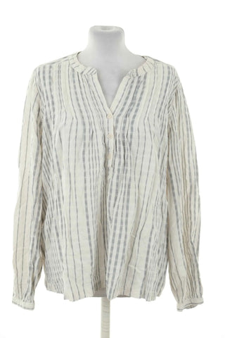 Bluse mit Streifen 5% Leinen