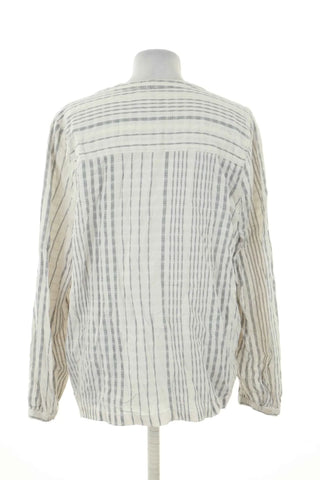 Bluse mit Streifen 5% Leinen