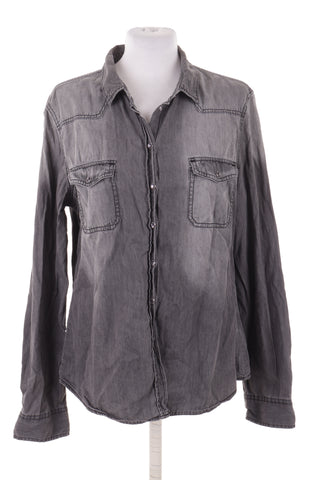 Graue Bluse, 19 % Lyocell