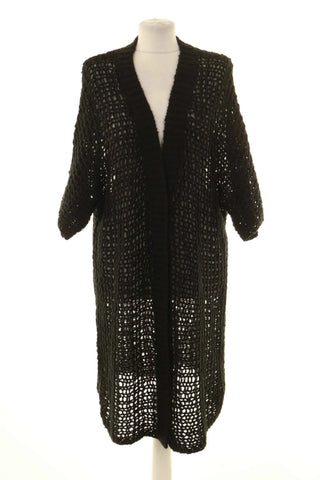 Schwarzer Cardigan 30% Wolle