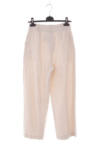 Beigefarbene Hose, 55 % Leinen
