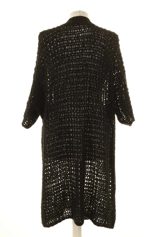 Schwarzer Cardigan 30% Wolle