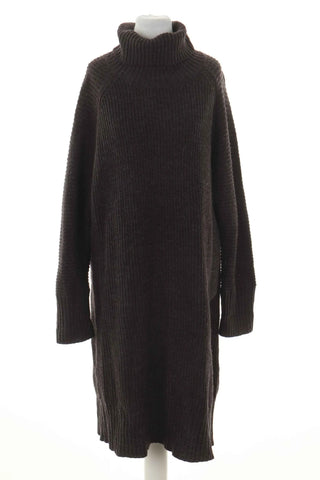 Graphitfarbenes Kleid 15% Wolle