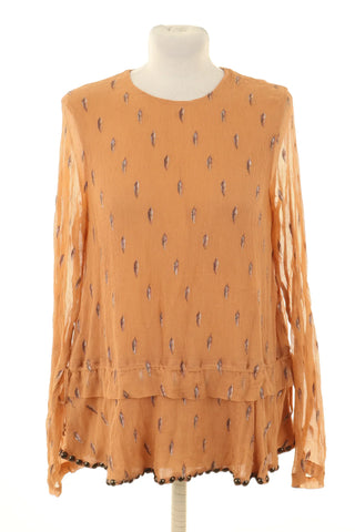 Bluse mit Muster 95% Seide