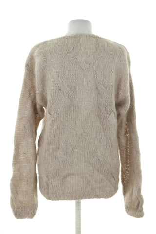 Beiger Wollpullover