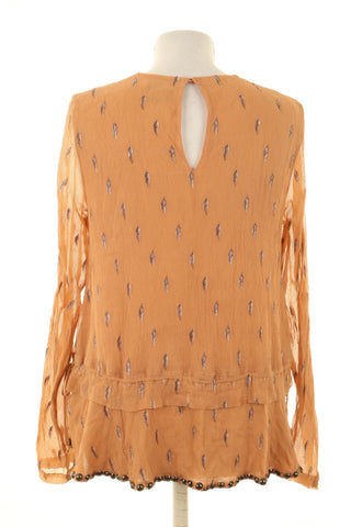 Bluse mit Muster 95% Seide