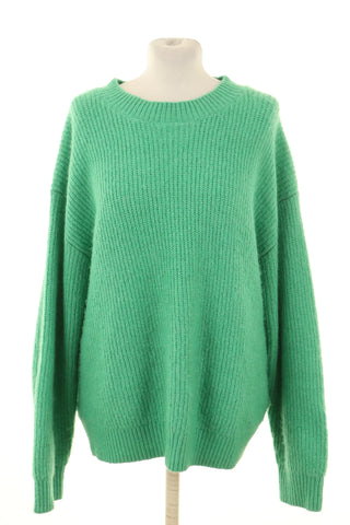 Grüner Pullover 8% Wolle