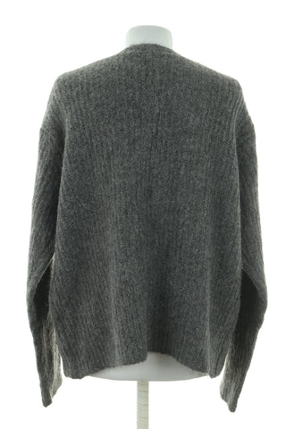 Grauer Pullover 8% Alpaka, 4% Wolle