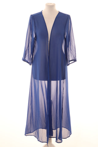 Blaue Überwurfjacke