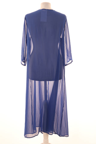 Blaue Überwurfjacke