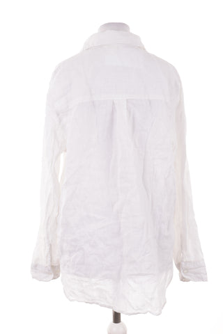 Weiße Bluse aus 100 % Leinen