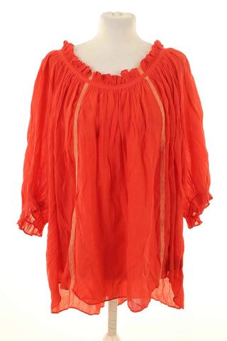 Korallenfarbene Bluse