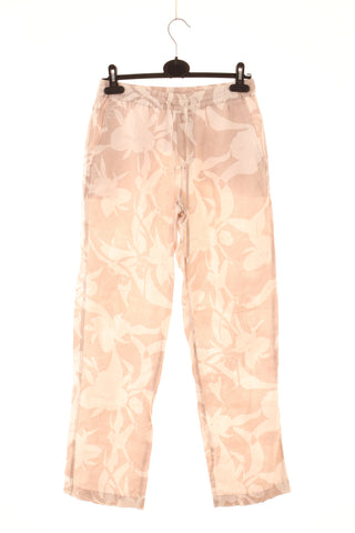 Hose mit Blumen 100% Leinen