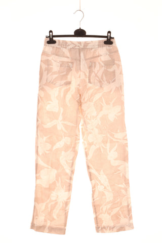 Hose mit Blumen 100% Leinen