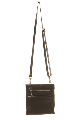 Schwarze Ledertasche