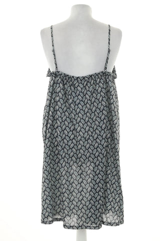 Dunkelblaues Kleid mit Muster