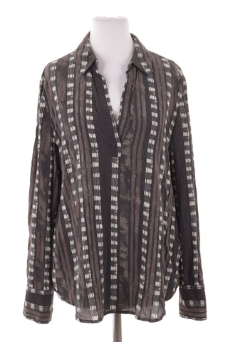 Bluse mit Muster, 100 % Seide