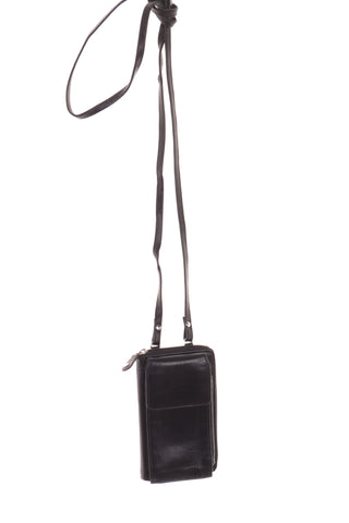 Schwarze Lederbrieftasche