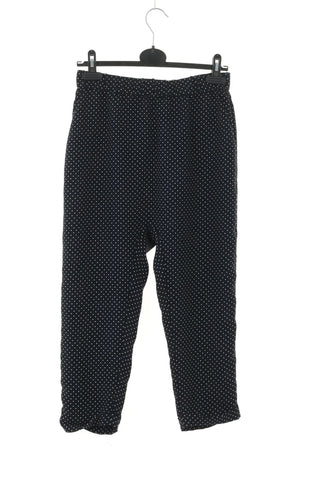 Dunkelblaue Caprihosen mit Punkten