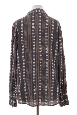 Bluse mit Muster, 100 % Seide