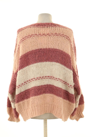 Pullover mit Streifen 18% Wolle