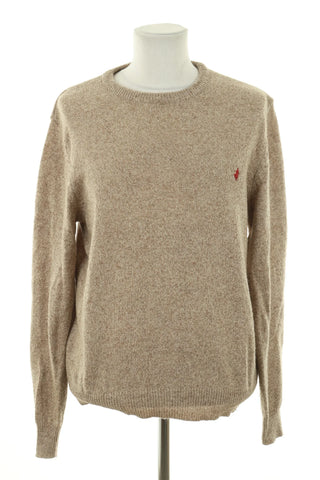 Beiger Pullover 50% Wolle