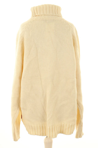 Cremiger Rollkragenpullover 30% Wolle