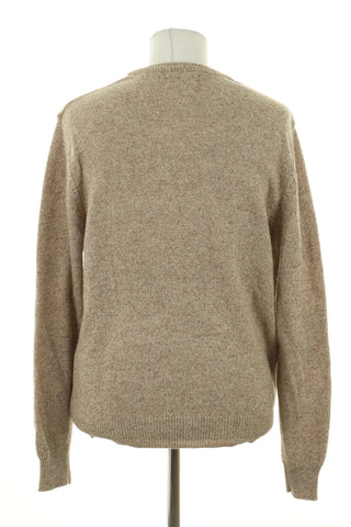 Beiger Pullover 50% Wolle