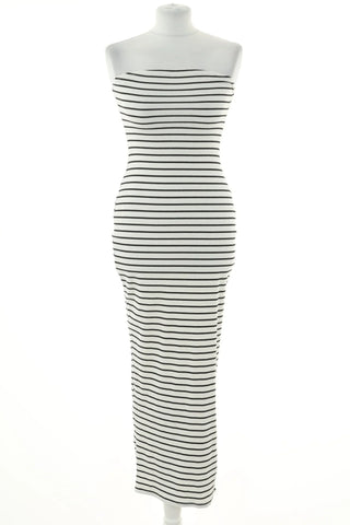 Weißes Kleid mit Streifen