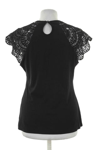 Schwarzes Blusentop