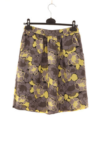 Rock mit Blumenmuster 100% Seide