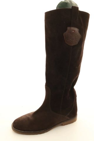 Stiefel Schokoladenfarbenes Wildleder
