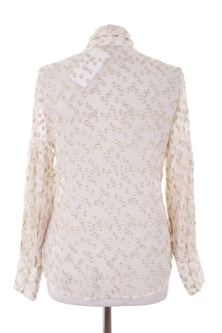 Bluse mit Muster, 72 % Seide