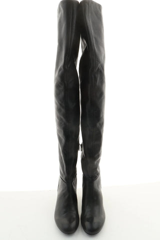 Schwarze Lederstiefel