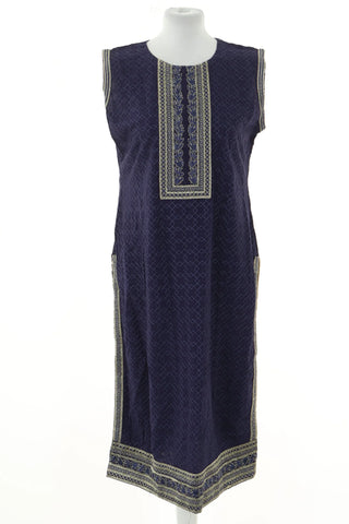 Dunkelblaue Tunika mit Muster