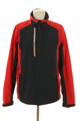 Marineblaue-rote Jacke