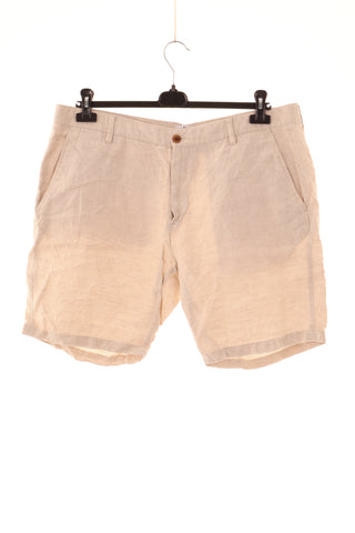 Beige Shorts 100% Leinen