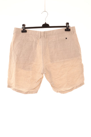 Beige Shorts 100% Leinen