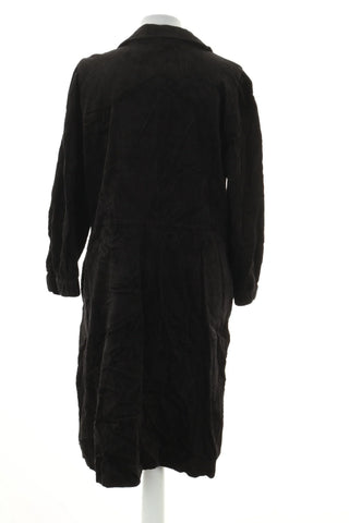 Schwarzes Cordkleid