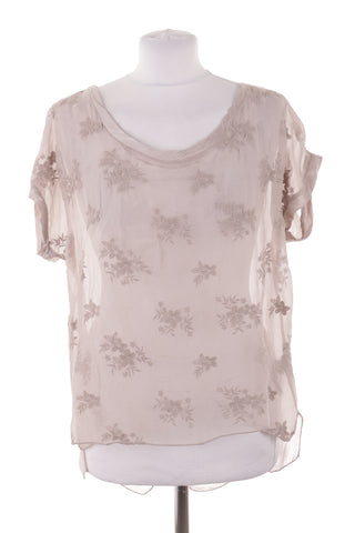 Bestickte Bluse aus 100 % Seide